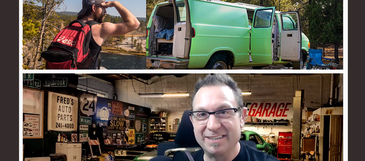 Drew and his van Larry