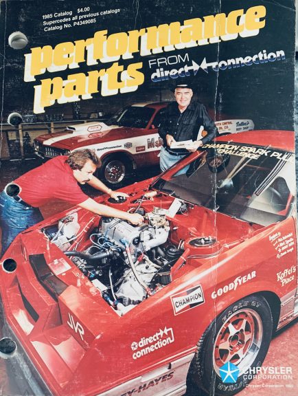 Mark Nowickis car on the front cover of a Direct Connection catalog