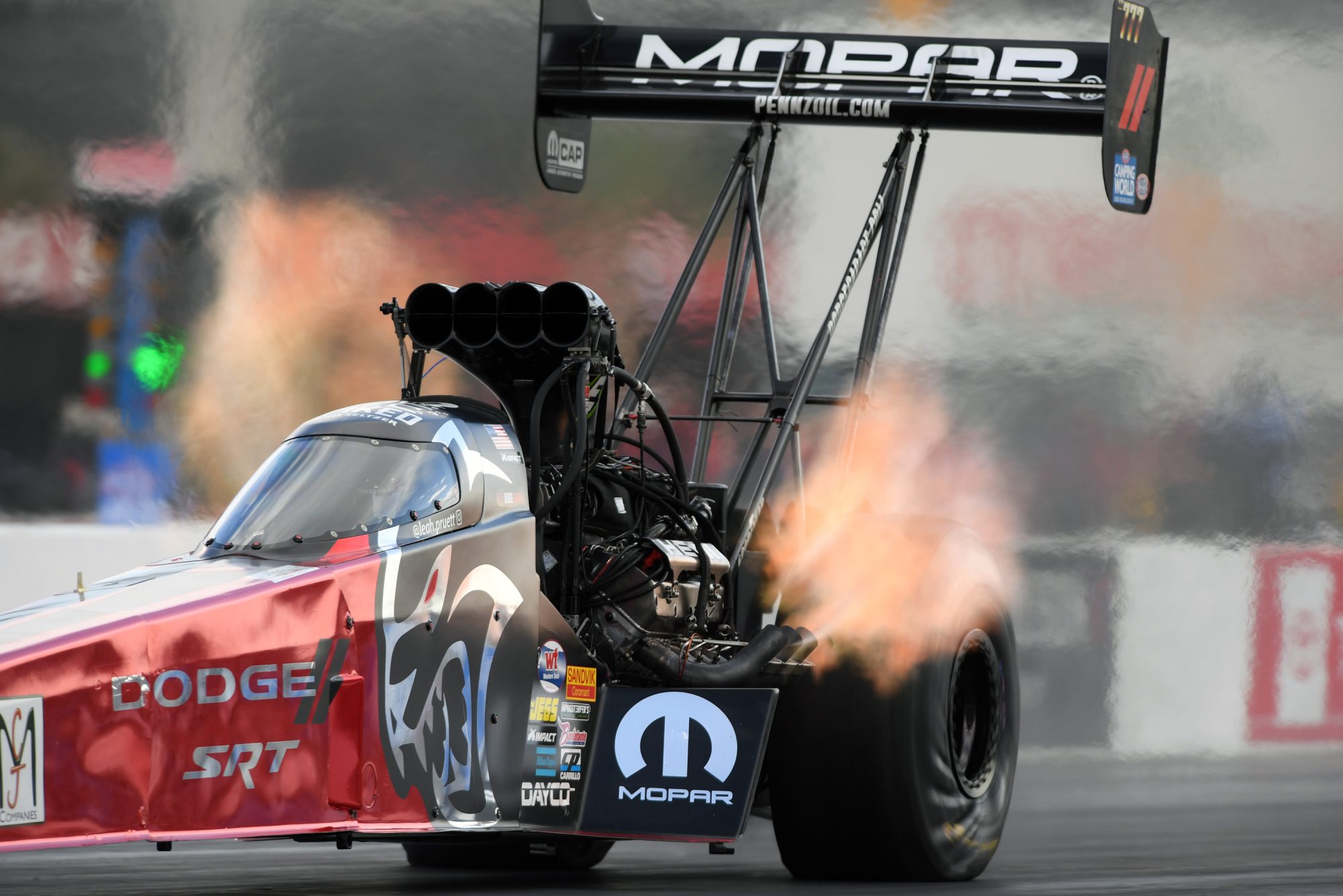 Leah Pruett's top fuel dragster