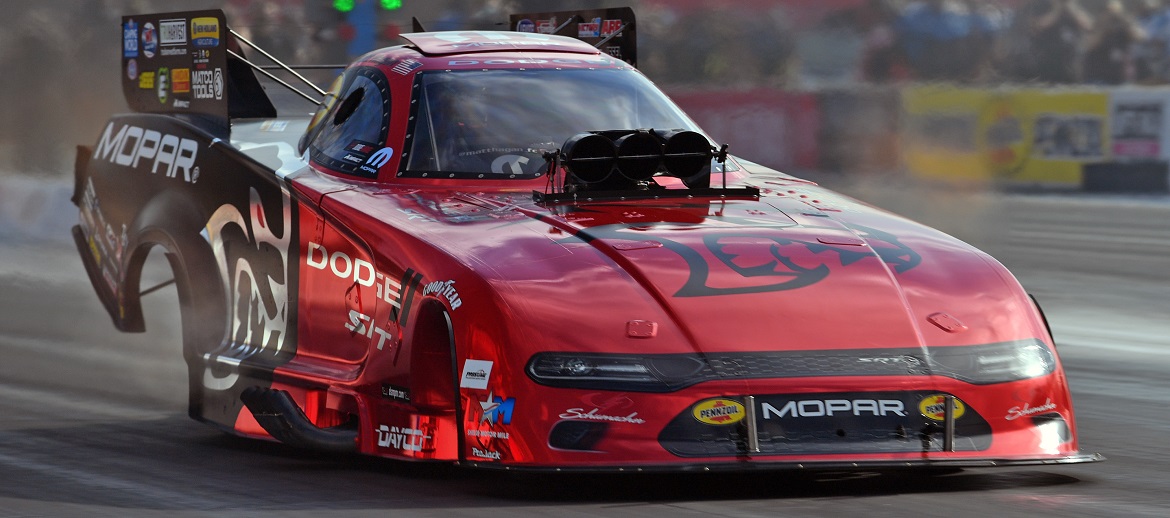 Matt Hagan driving his funny car