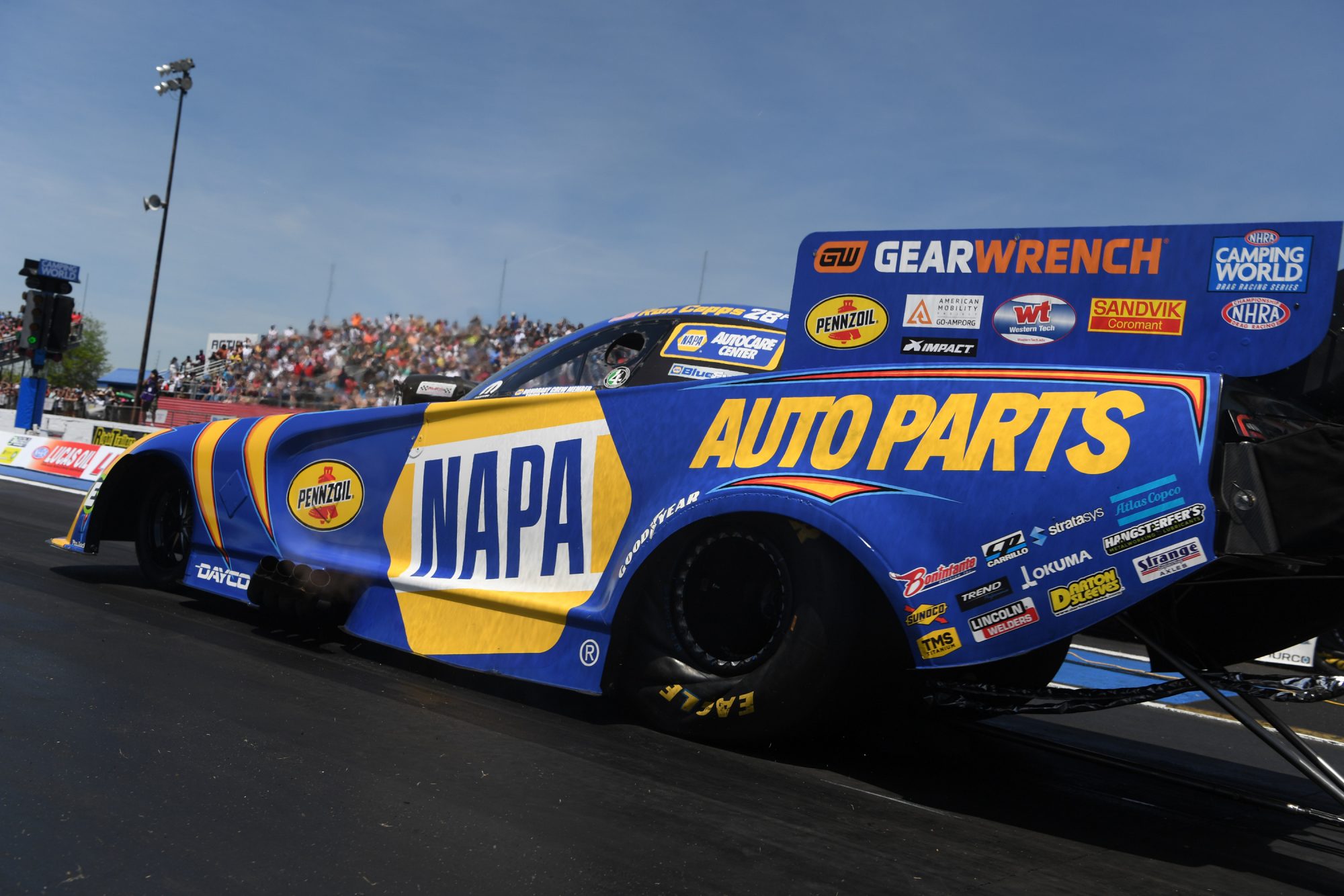 Ron Capps drag racing