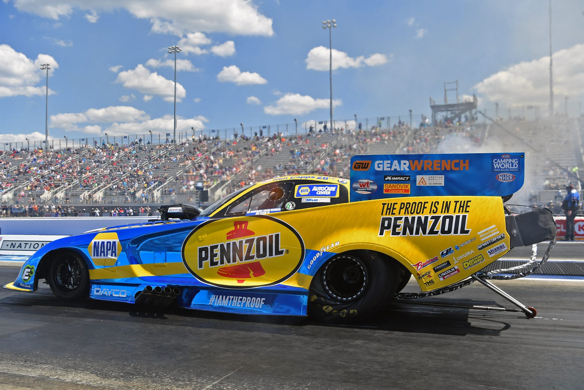 Ron Capps drag racing