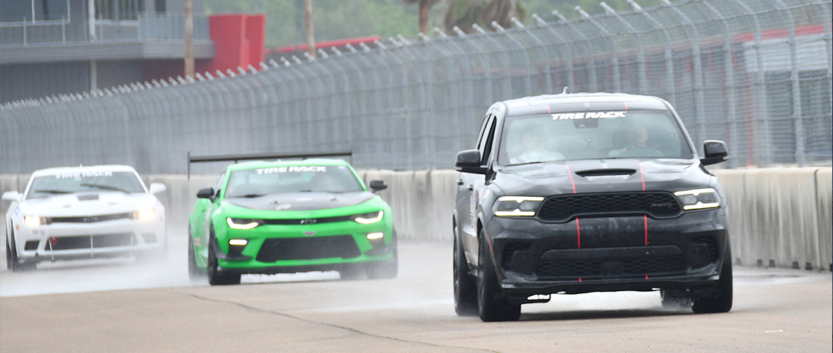 Vehicles on a track