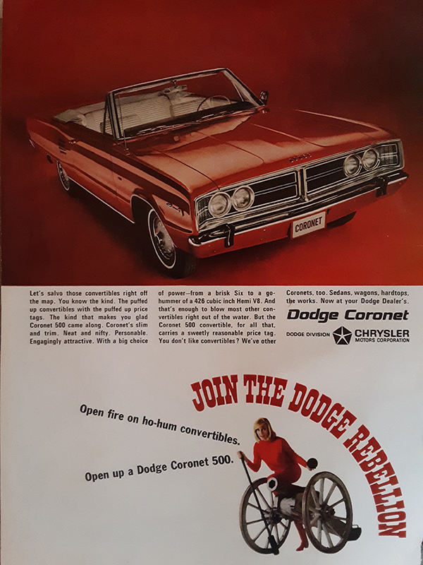 1966 Dodge Coronet 500 ad