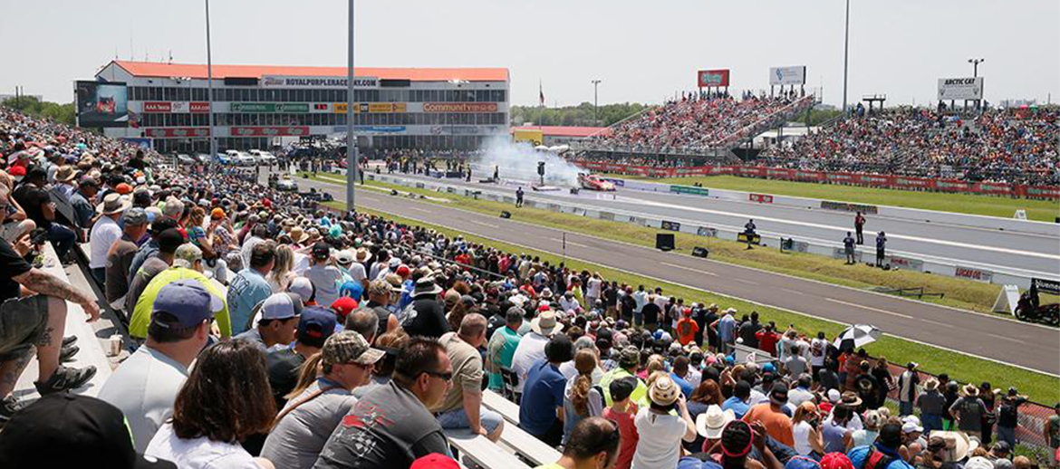 Audience at a drag strip