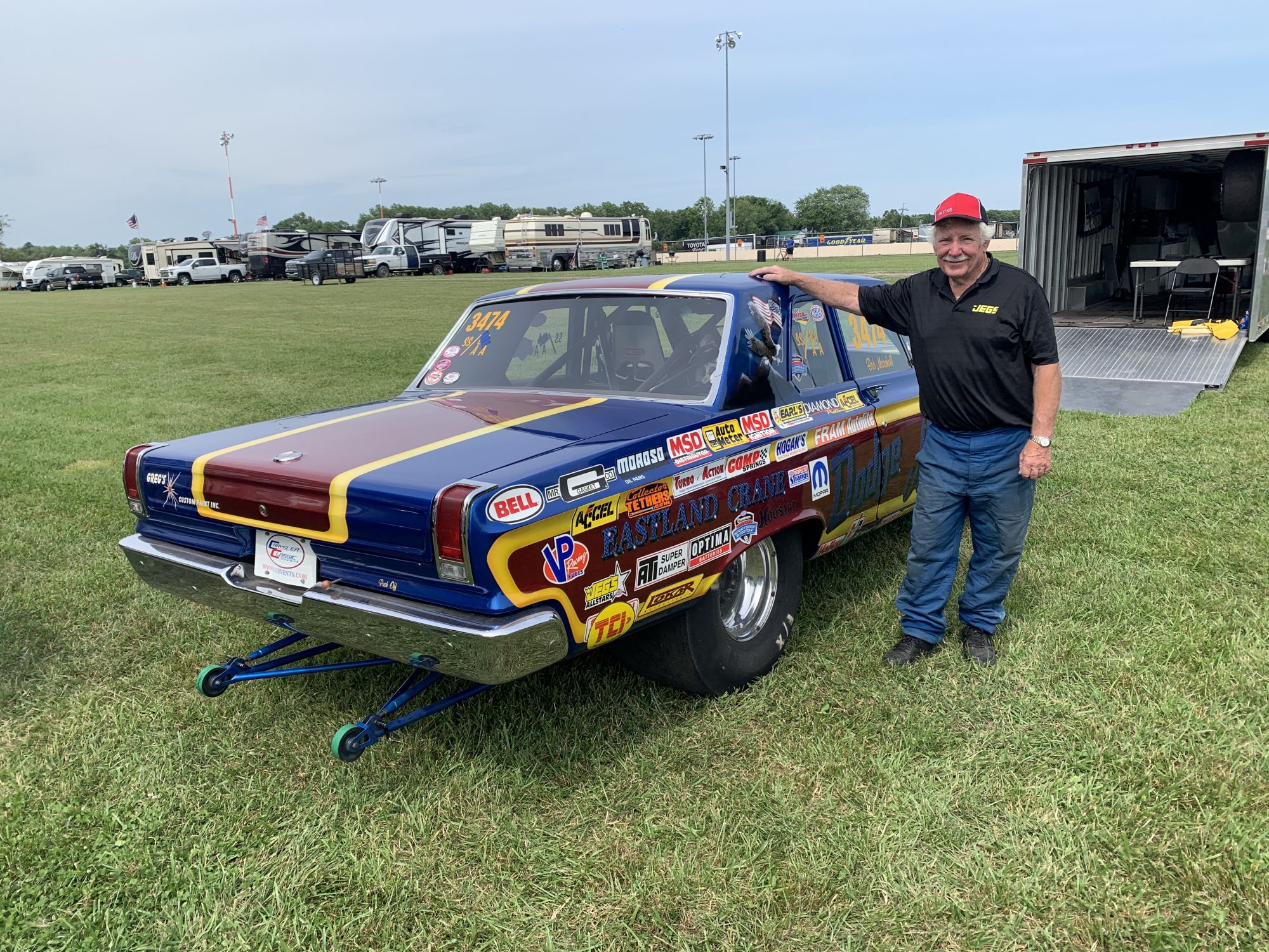 Sportsman racers drag racing at Norwalk