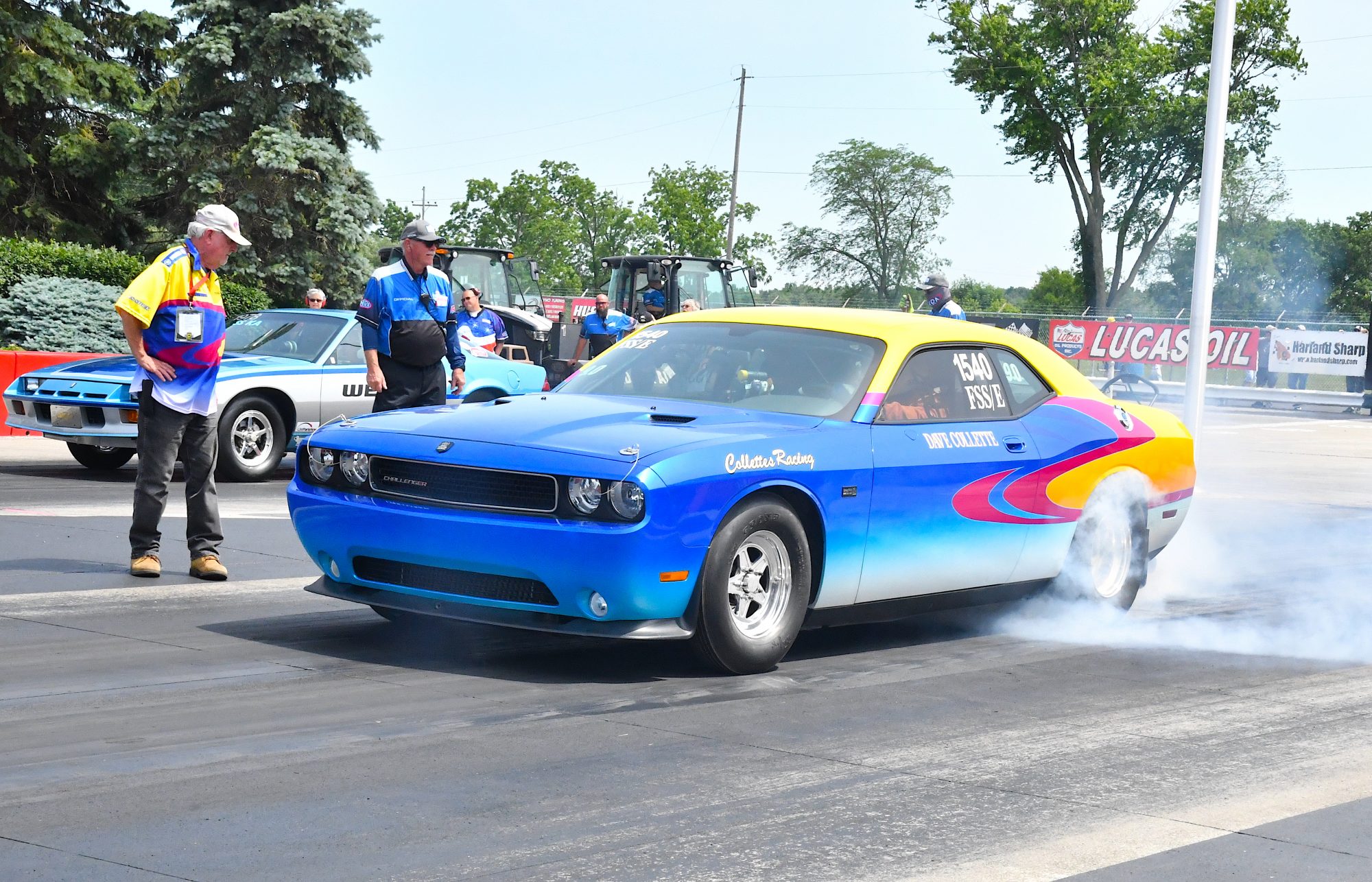 Sportsman racers drag racing at Norwalk