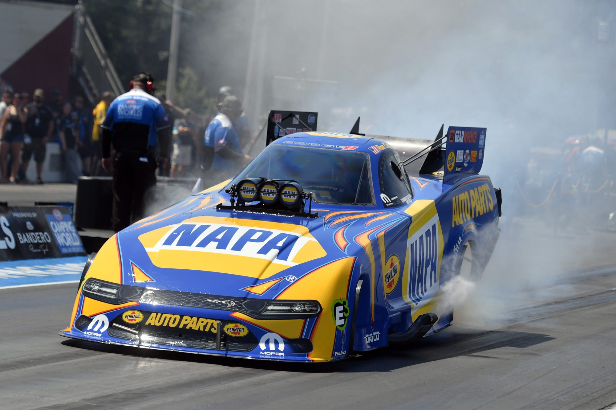 Ron Capps drag racing