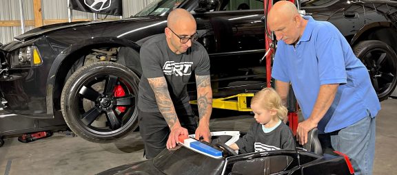 Matt and his dad and daughter