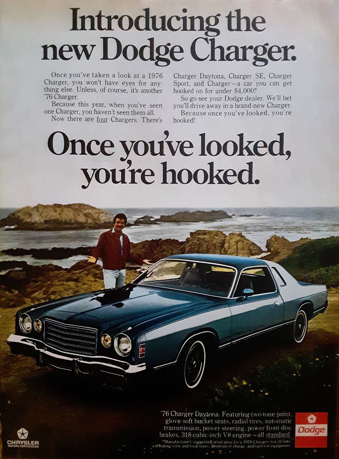 Old Dodge Charger ad