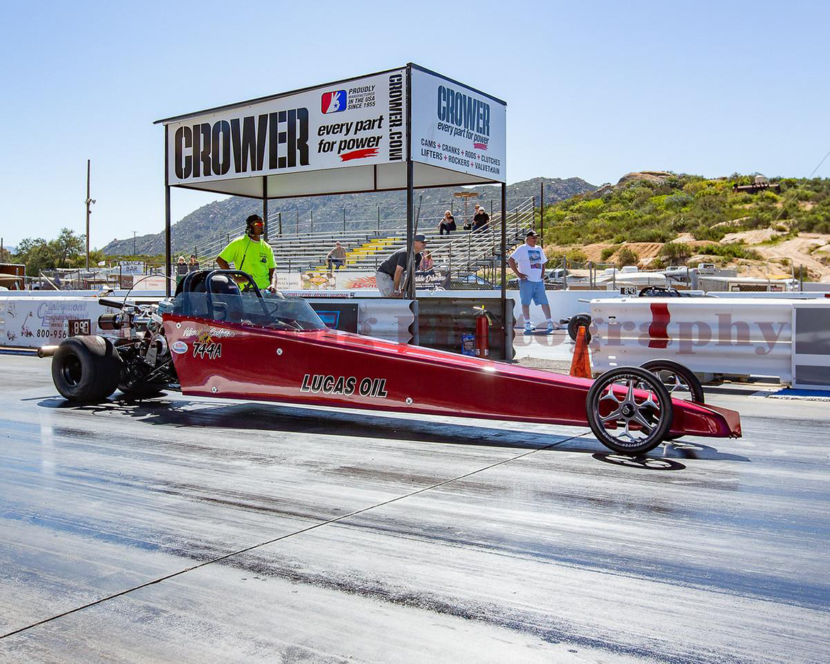 Dragster on a drag strip