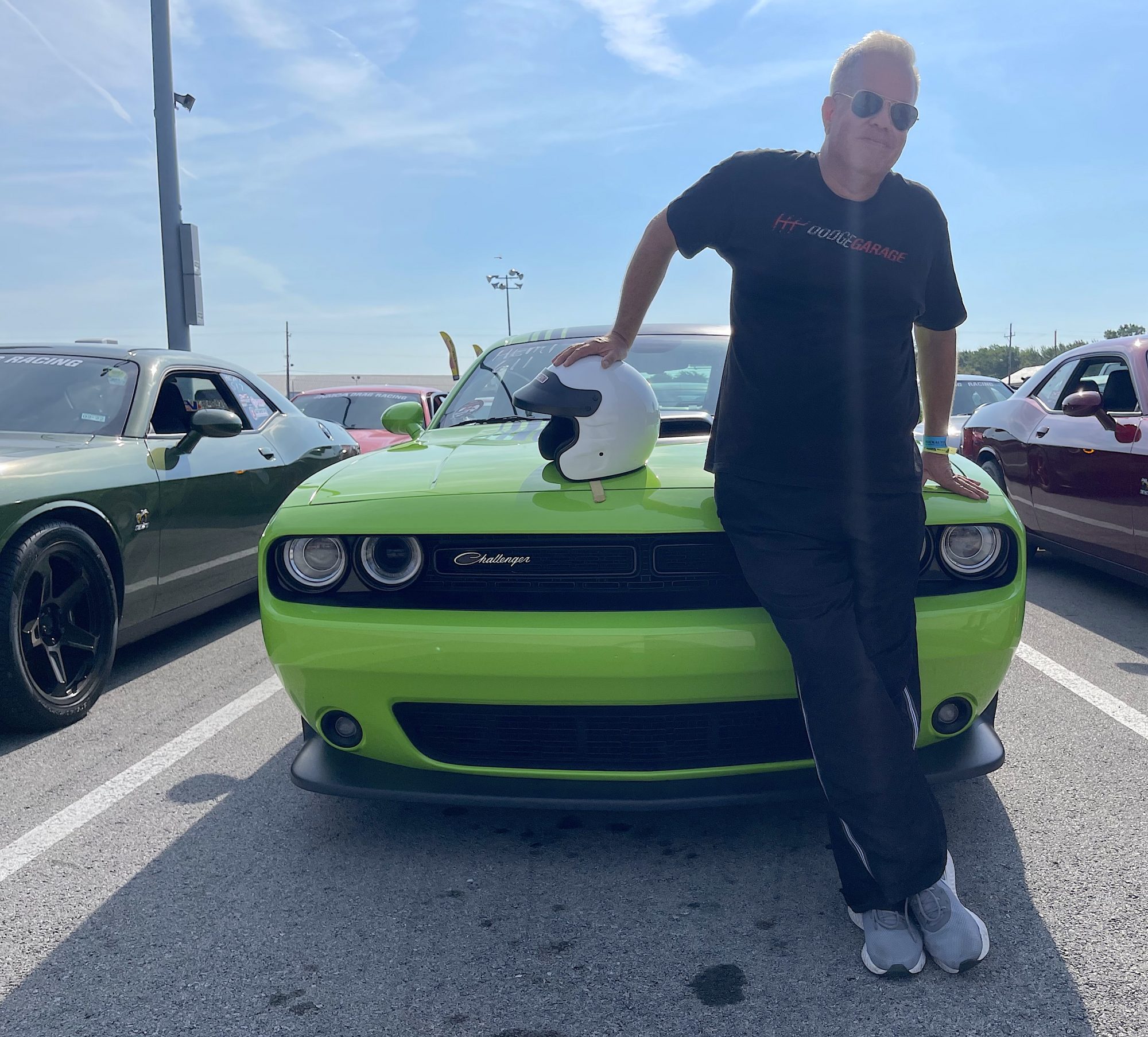 Man standing in front of his Challenger