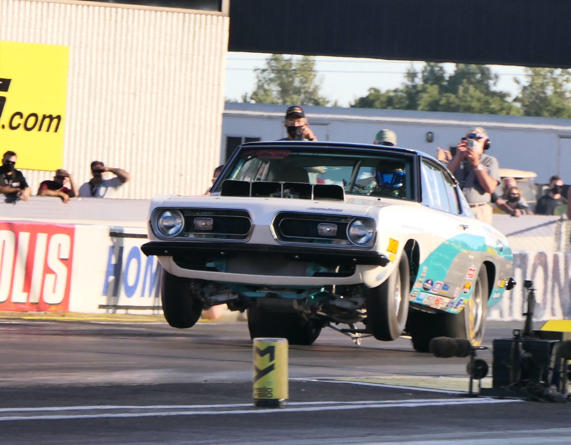 Vintage car drag racing