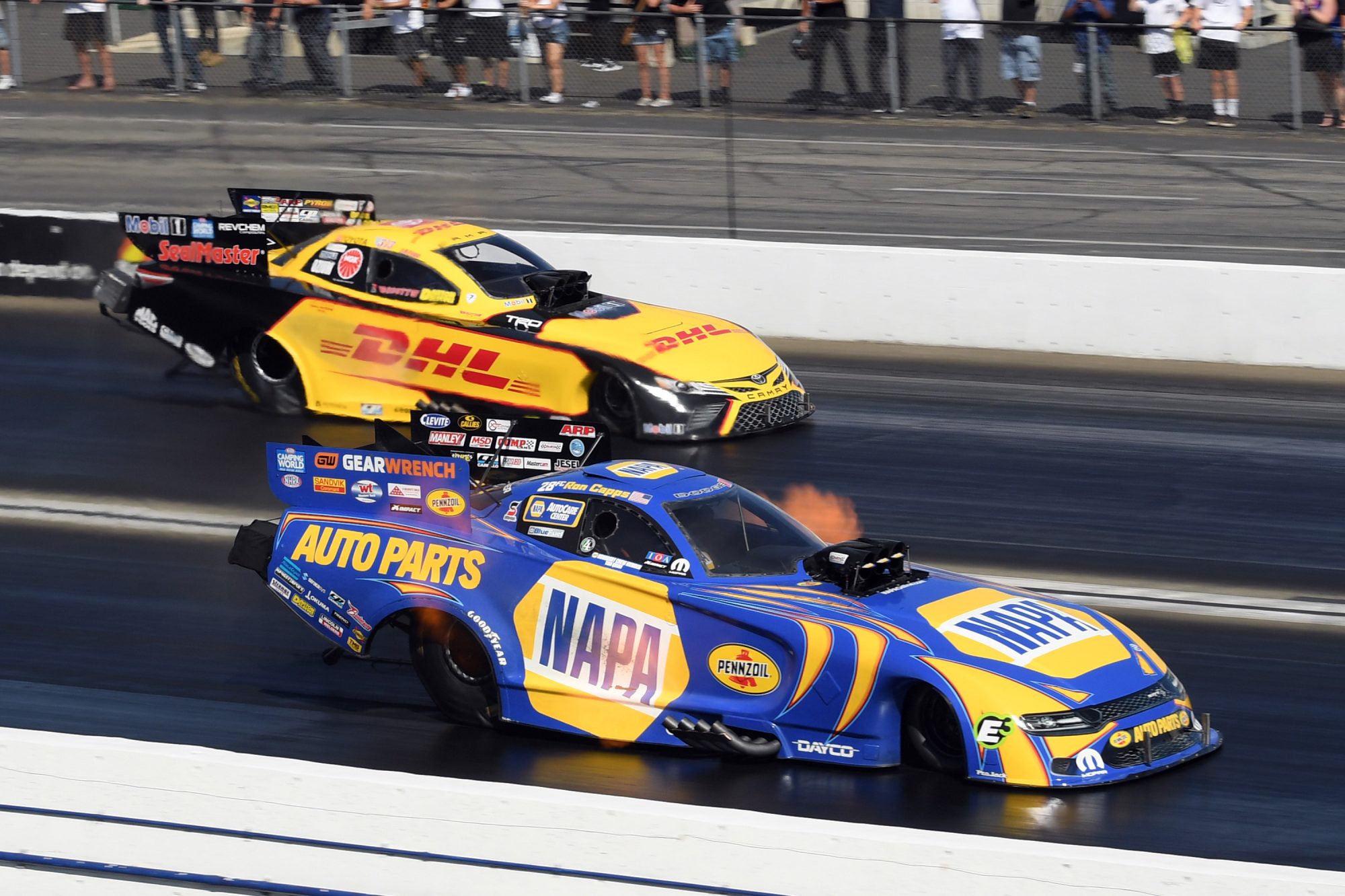 Ron Capps drag racing