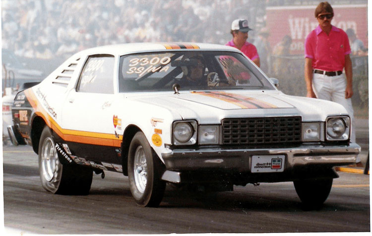 Vintage race car drag racing