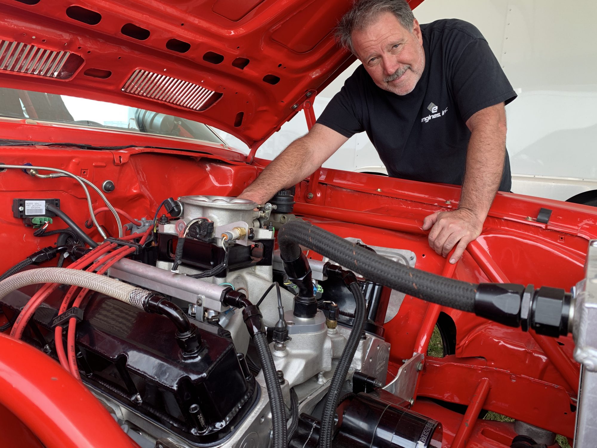 Man working on a car