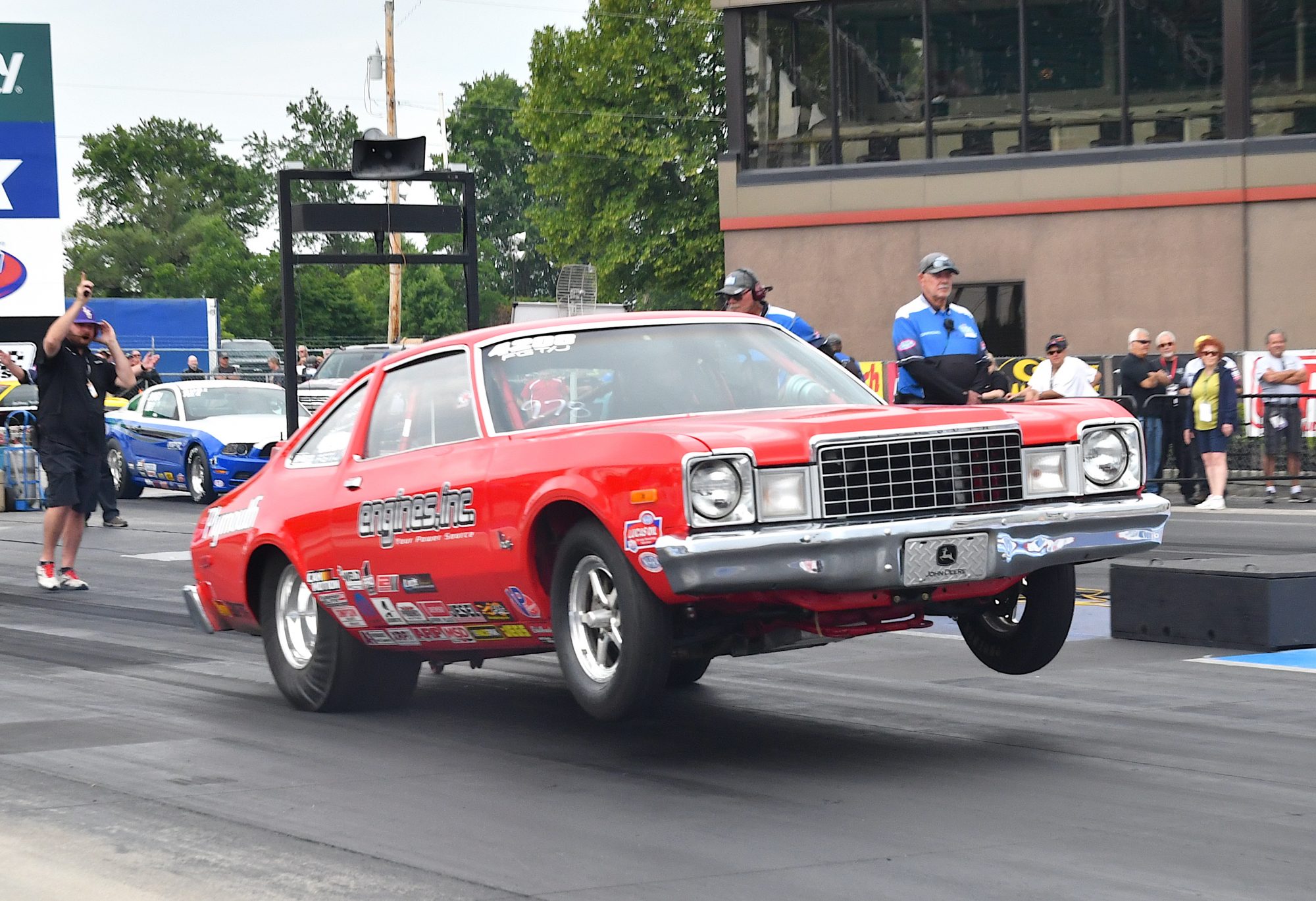 Vintage race car drag racing