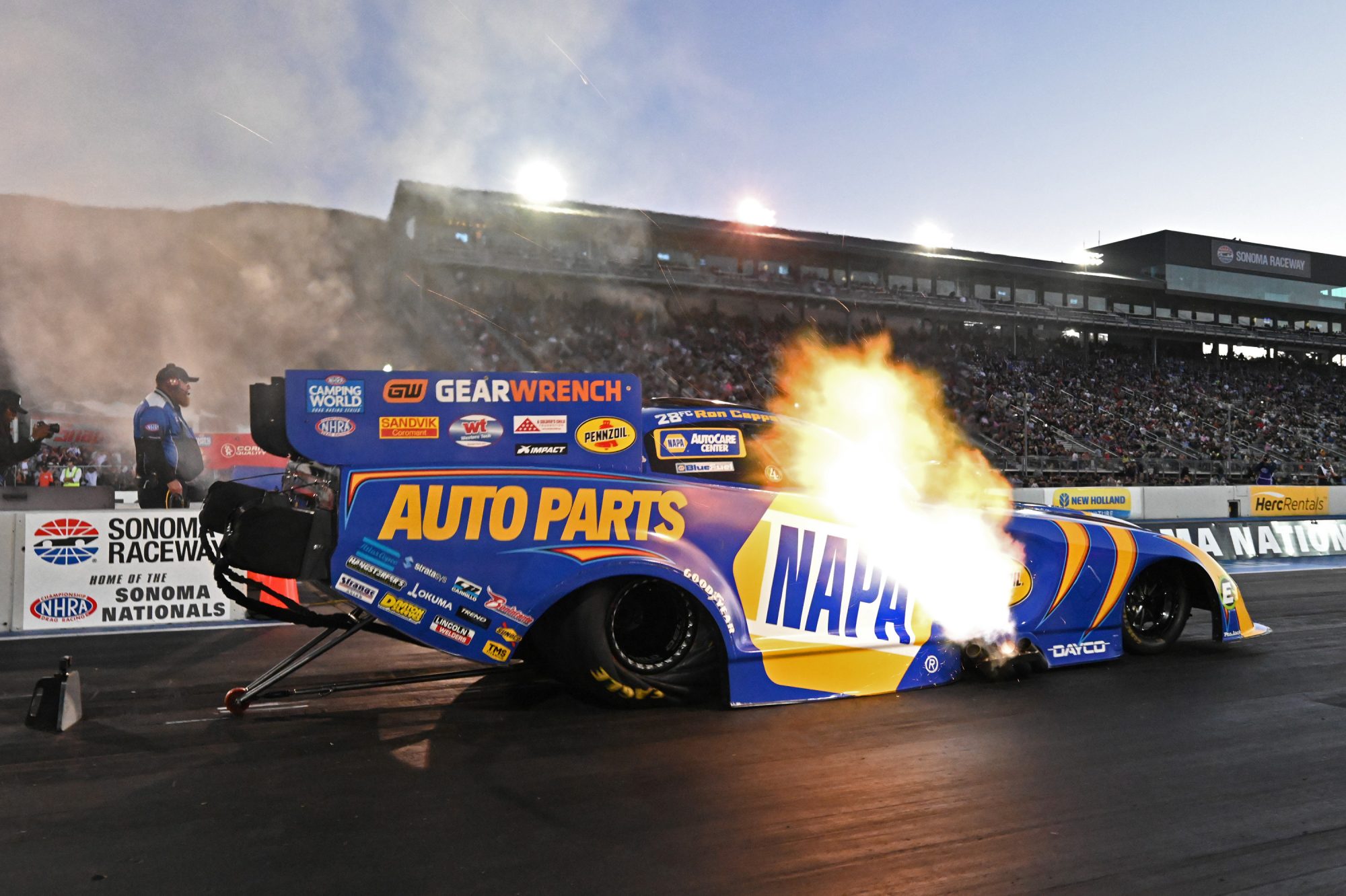 Ron Capps drag racing