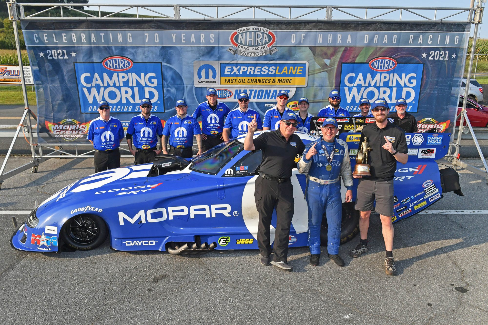 Tommy Johnson Jr and team celebrating after a win