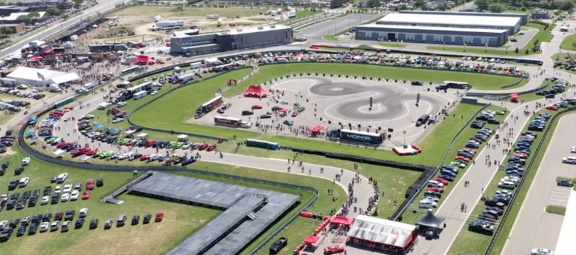 Aerial shot of Roadkill Nights at M1 Concourse