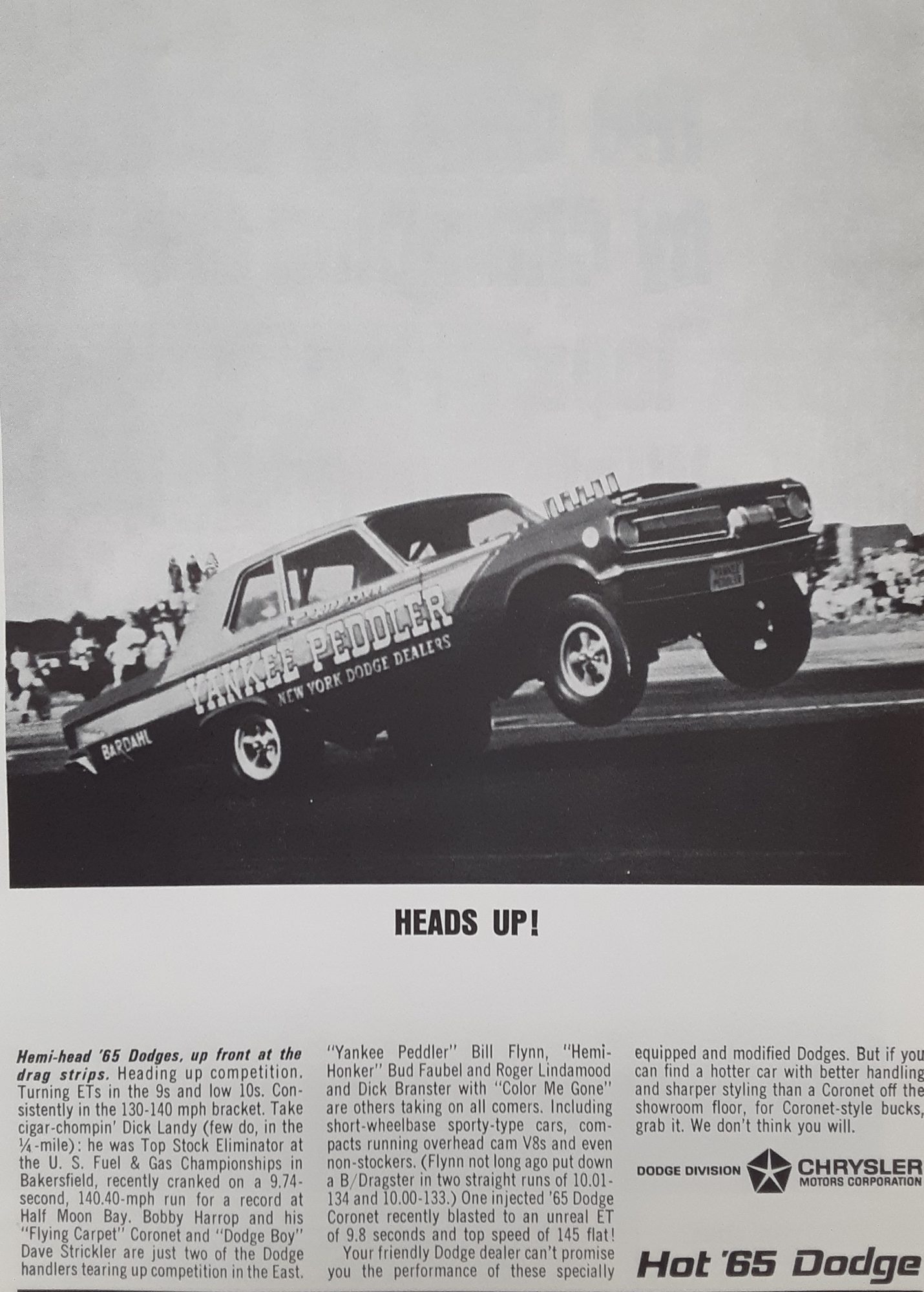 WO21 Coronet Race HEMI sedan