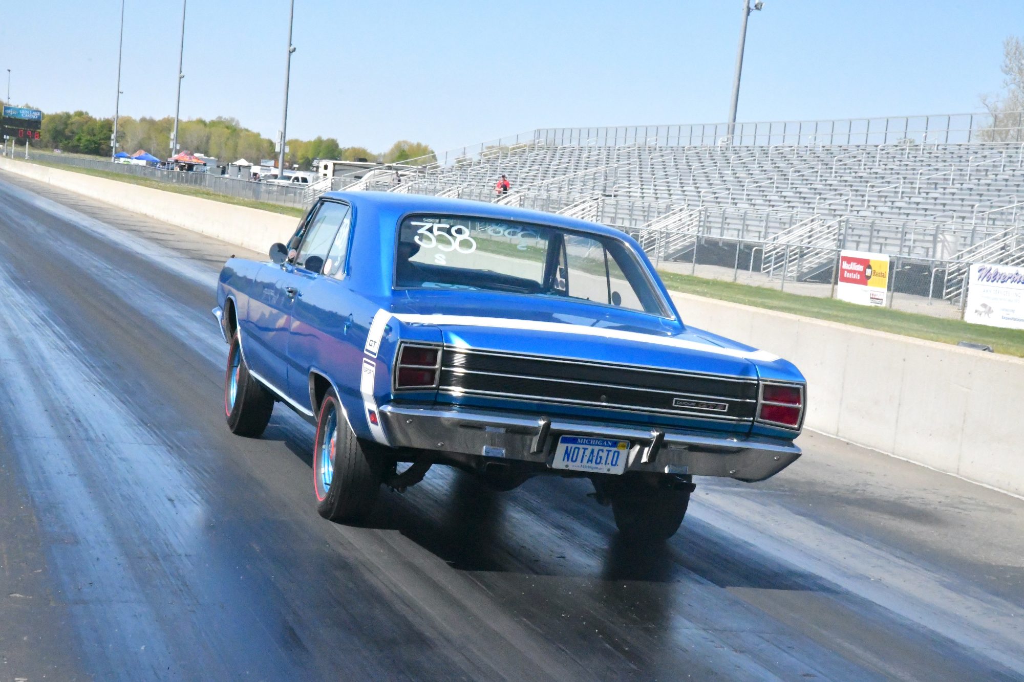 Man racing a car