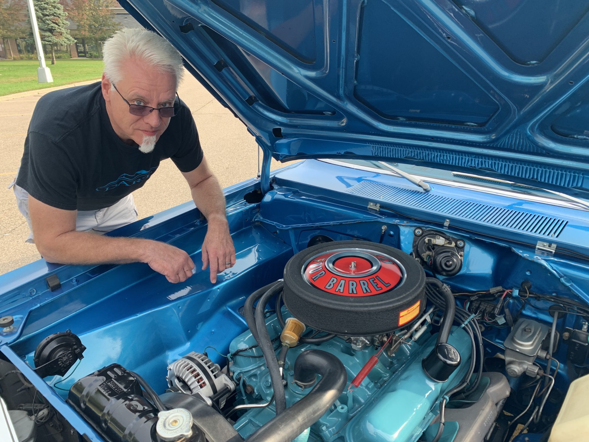 Man working on a car