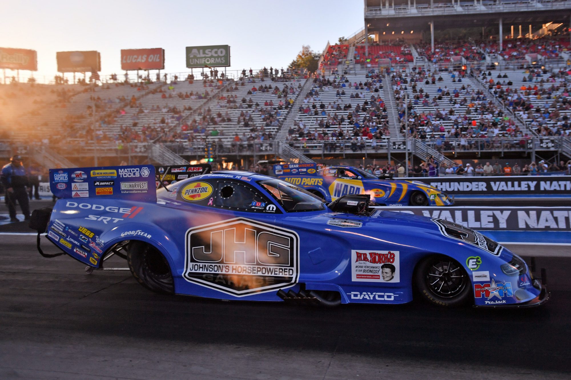 Matt Hagan & Ron Capps drag racing