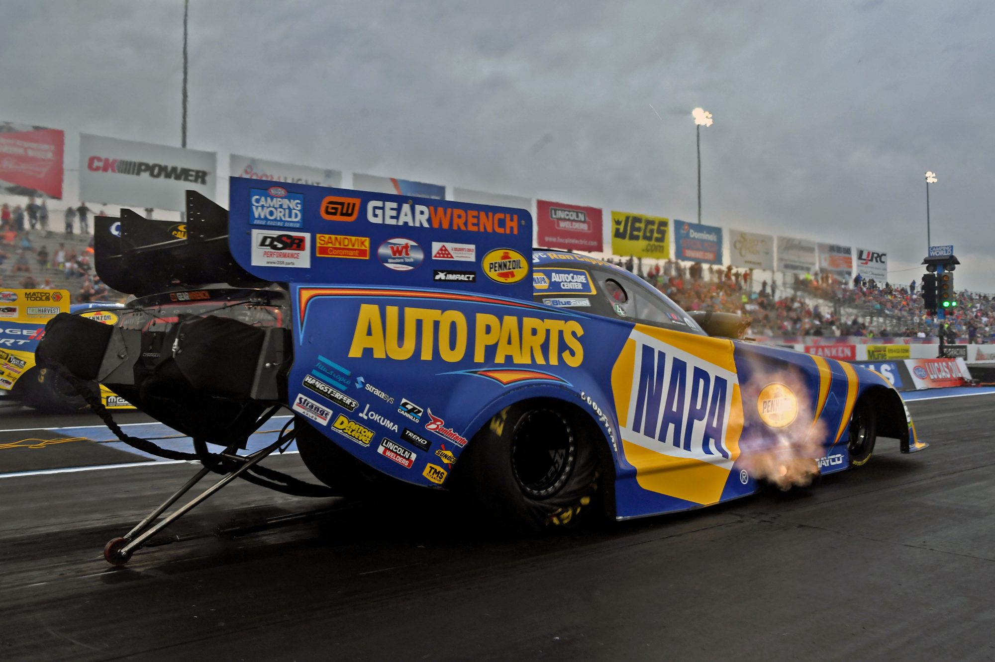 Ron Capps drag racing