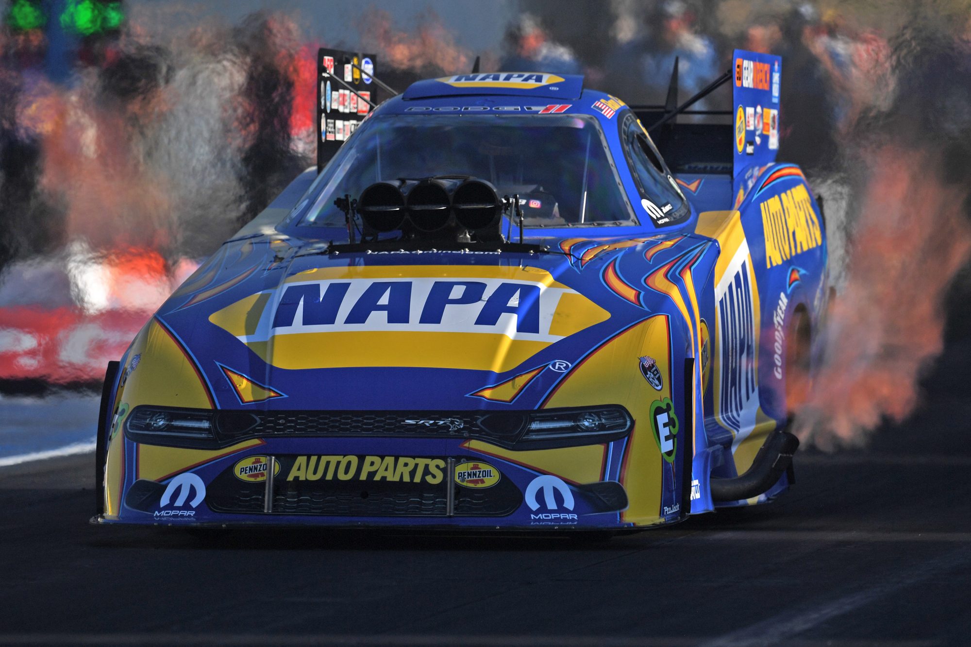 Ron Capps drag racing