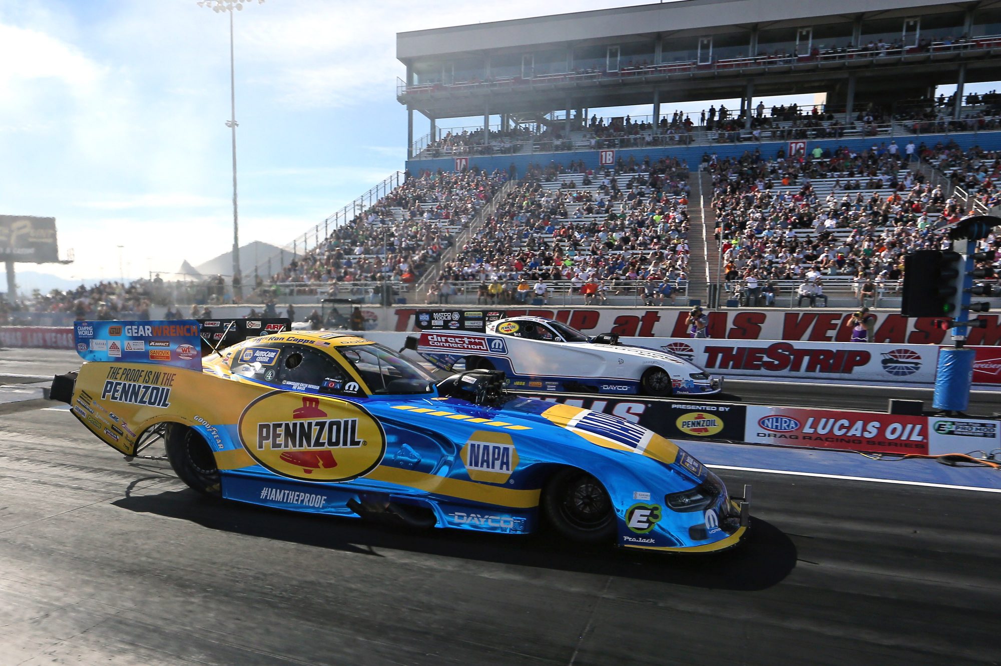 Ron Capps drag racing