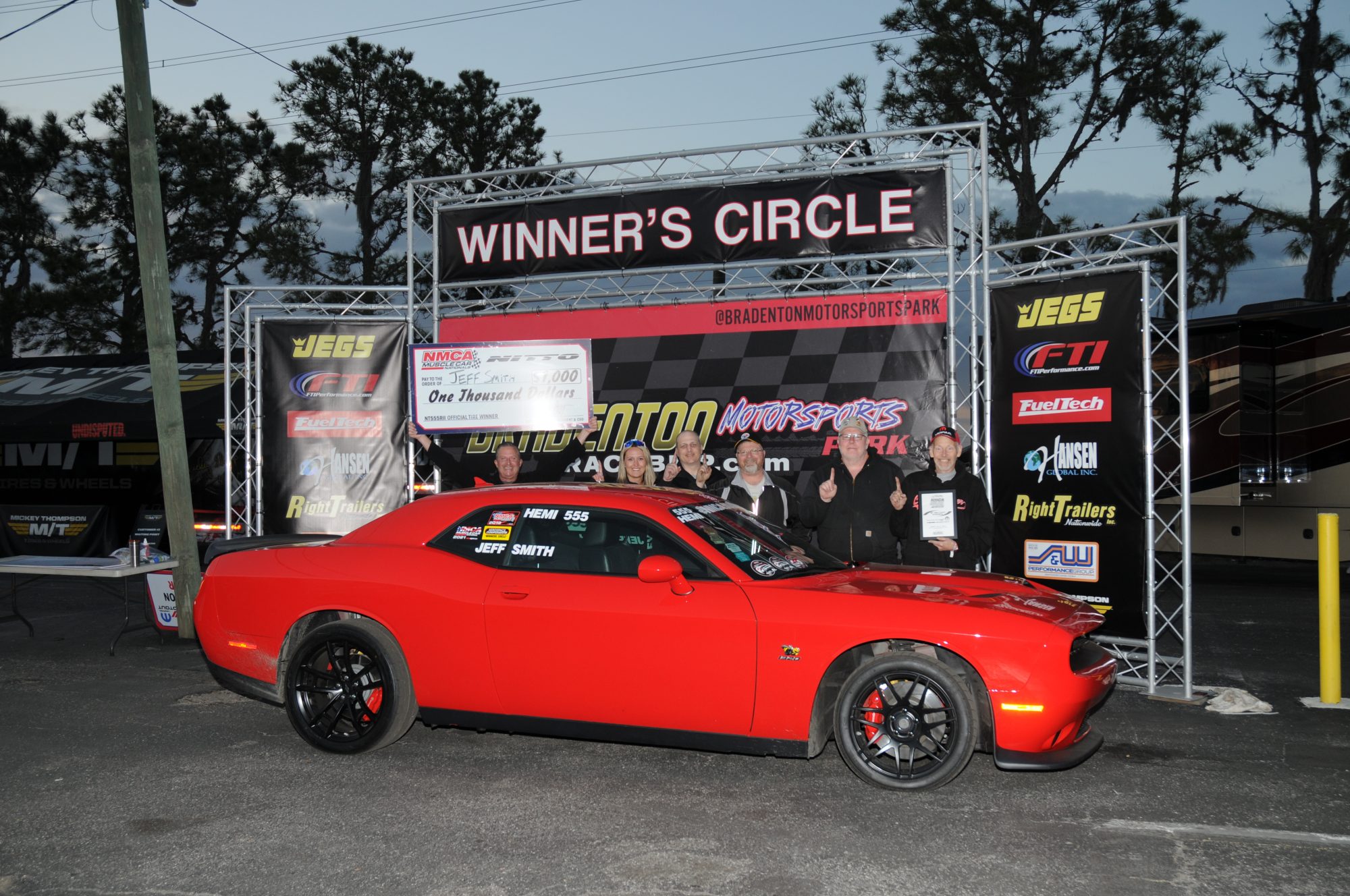 Jeff Smith in the winner's circle