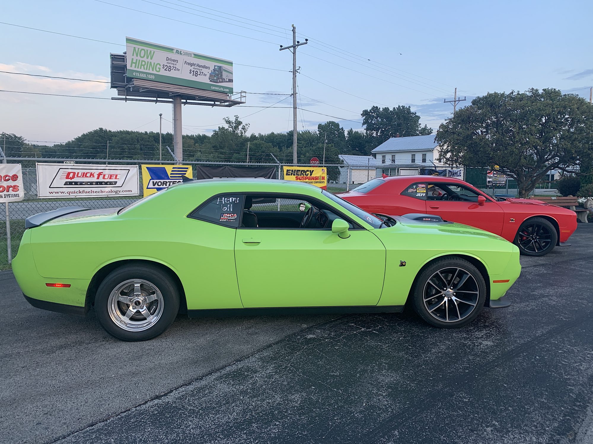 2 cars on display at NMCA race