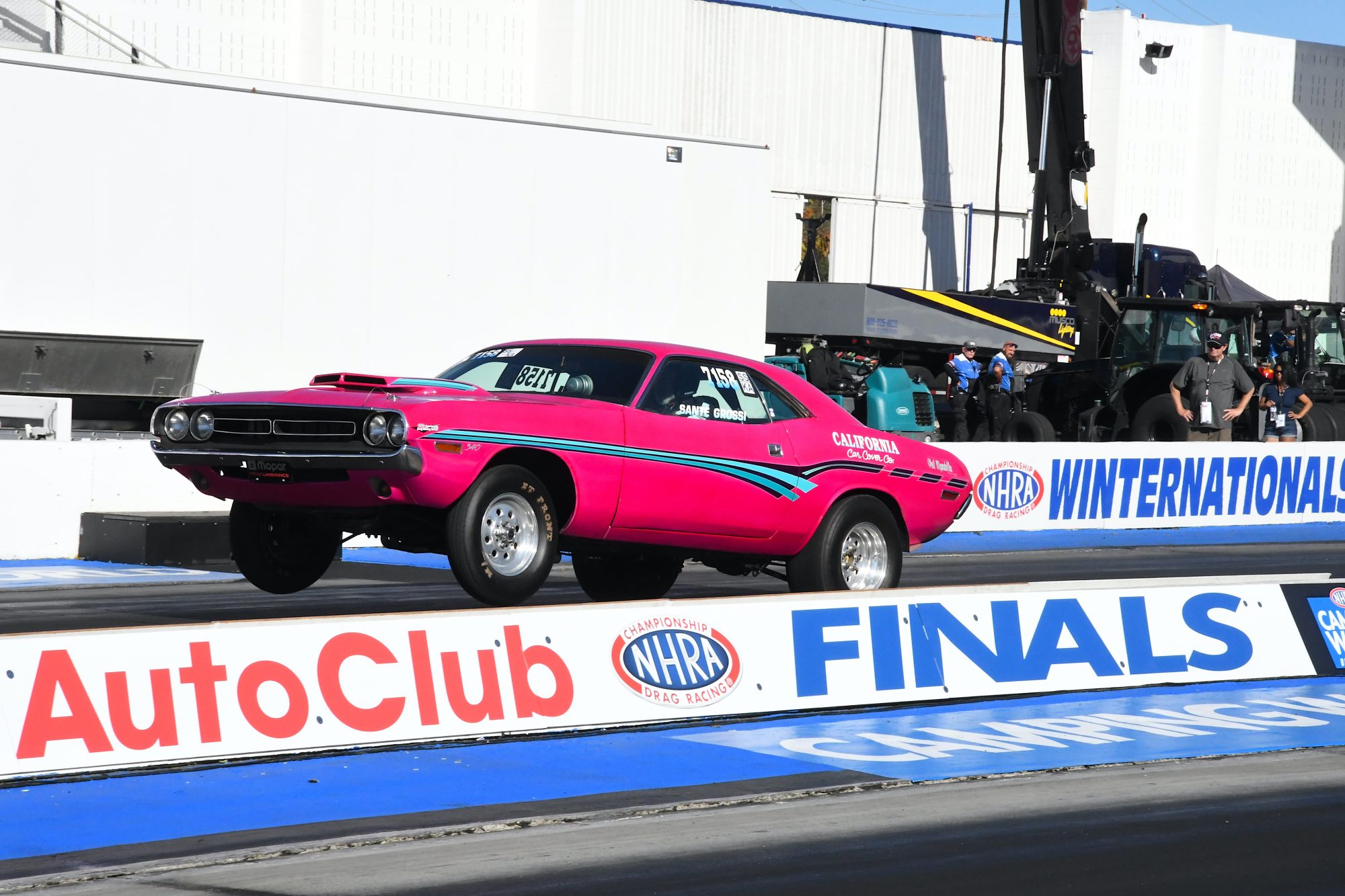 Dodge vehicle doing a wheelie