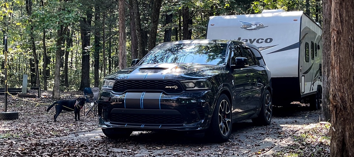 Durango SRT Hellcat towing a camper