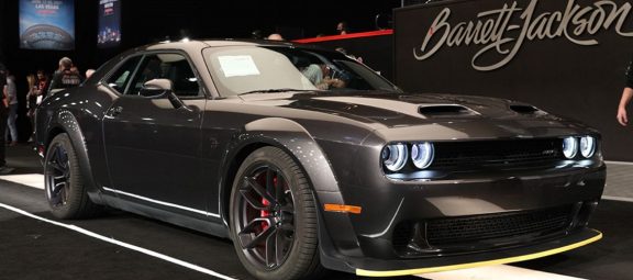 Dodge Challenger on auction block at Barrett-Jackson