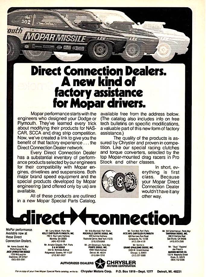 Vintage Direct Connection advertisement