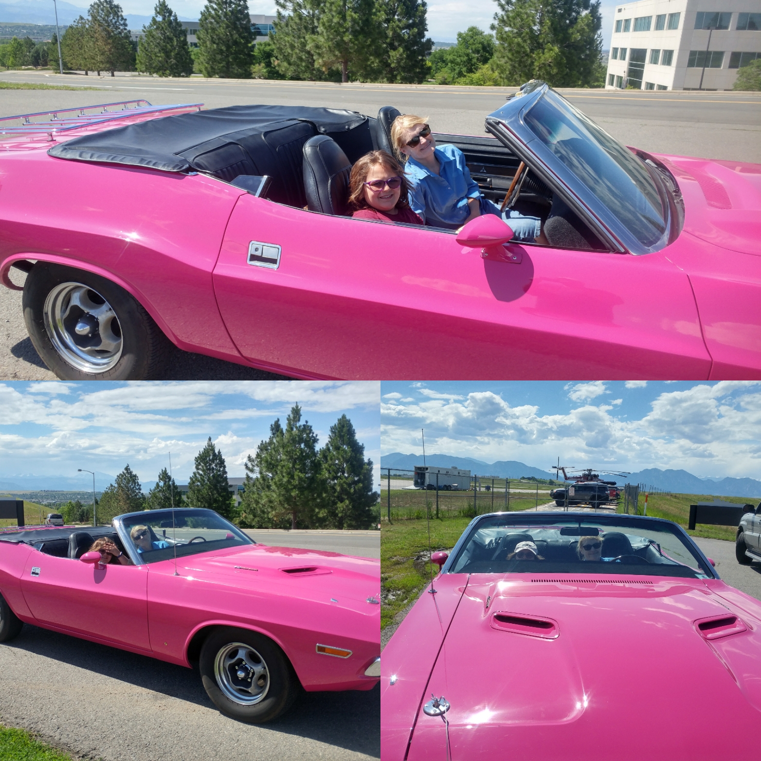 Pink Challenger convertible