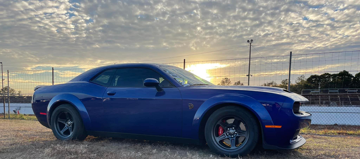 jimmy dean - sick week feature image - blue dodge challenger srt hellcat