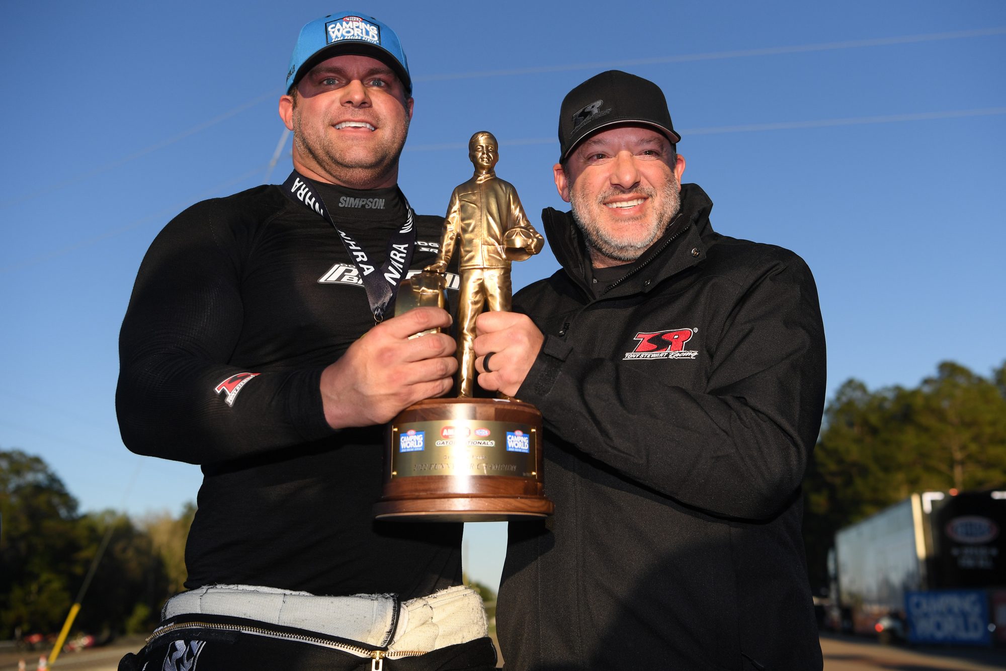 Matt Hagan celebrating a win