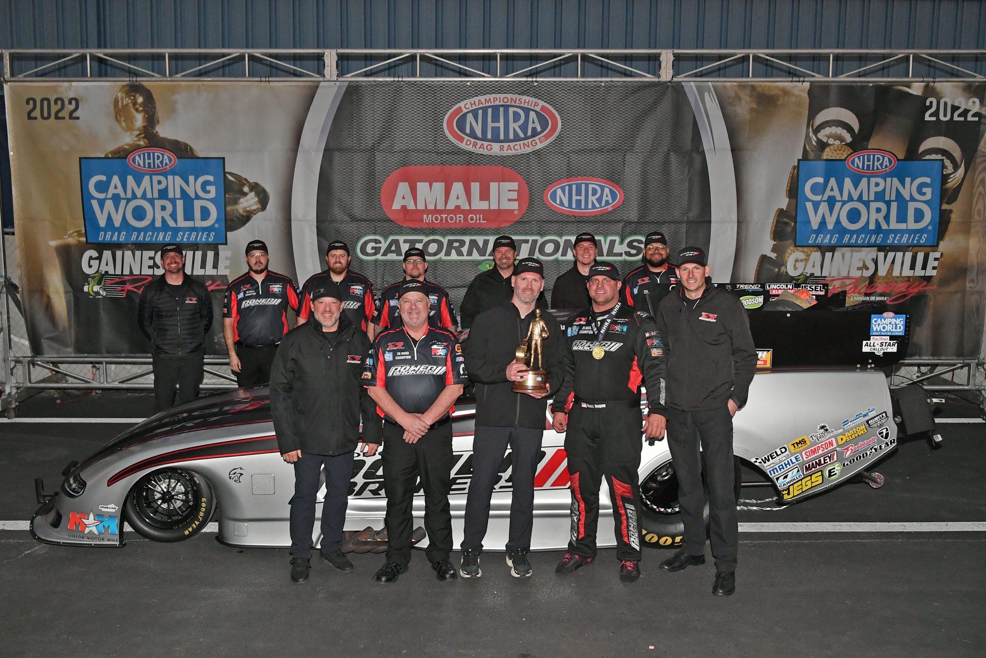 Matt Hagan celebrating a win