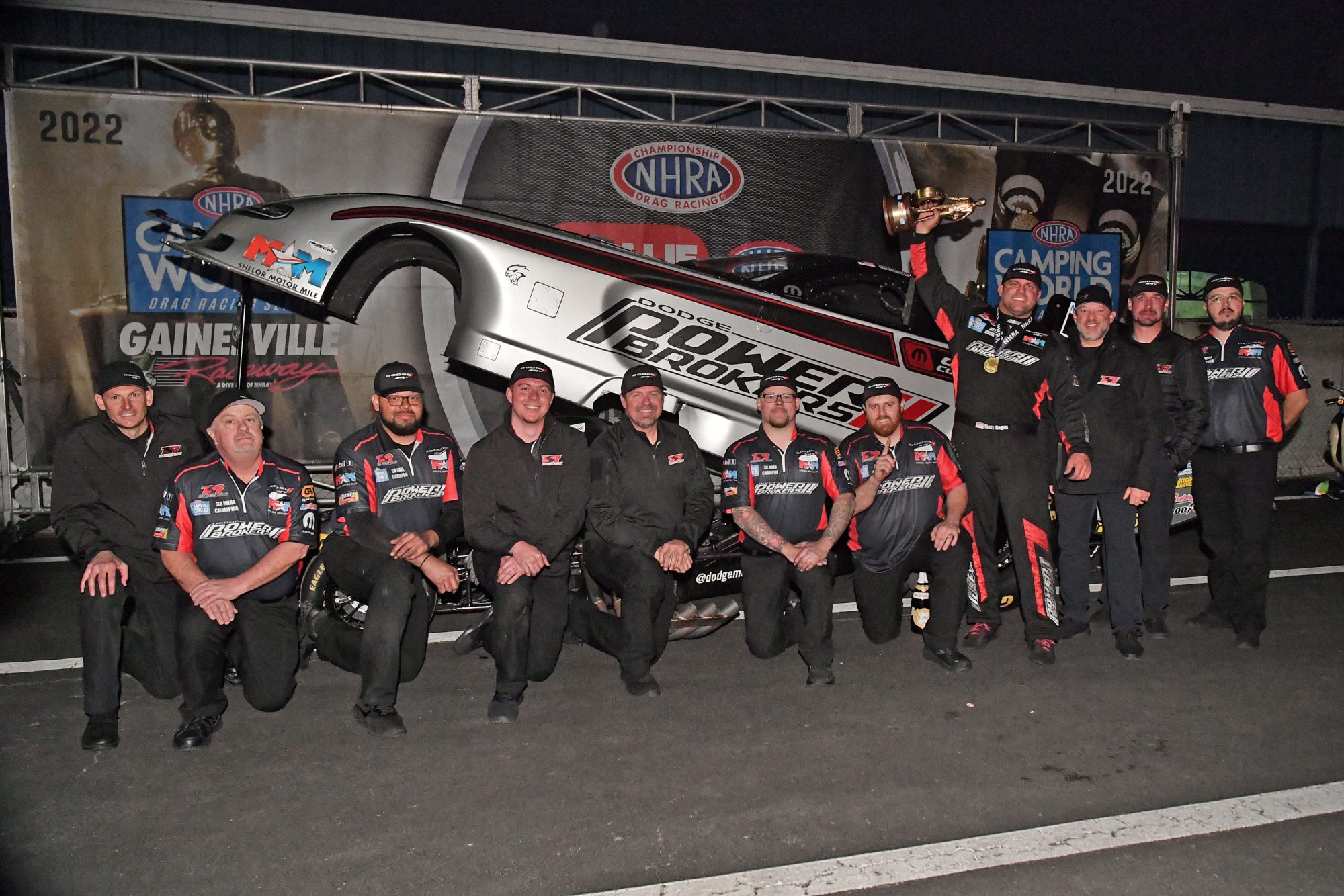 Matt Hagan celebrating a win