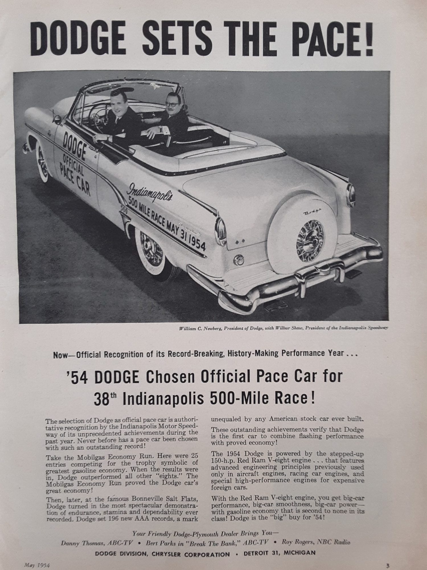 Vintage Dodge advertisement