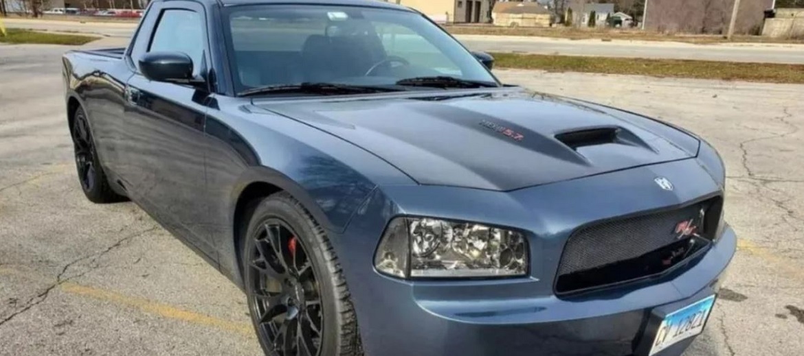 Charger modified with a truck bed