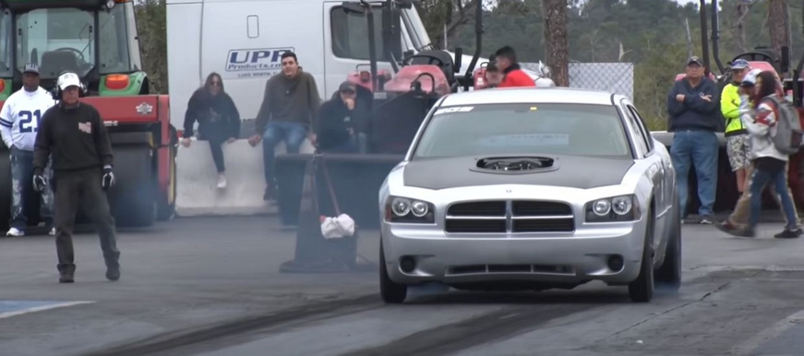 '06 Dodge on a racetrack