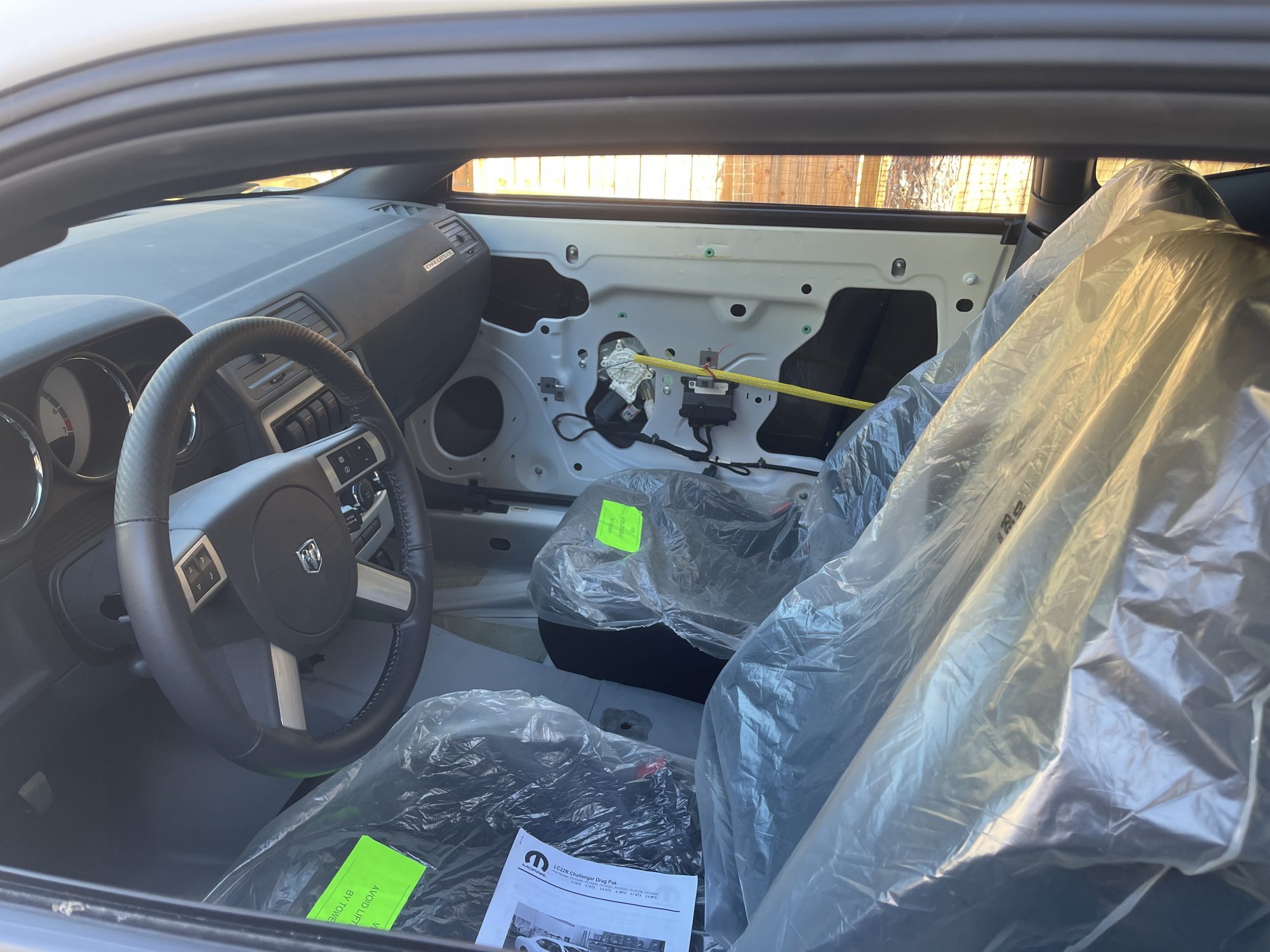 interior of a race car