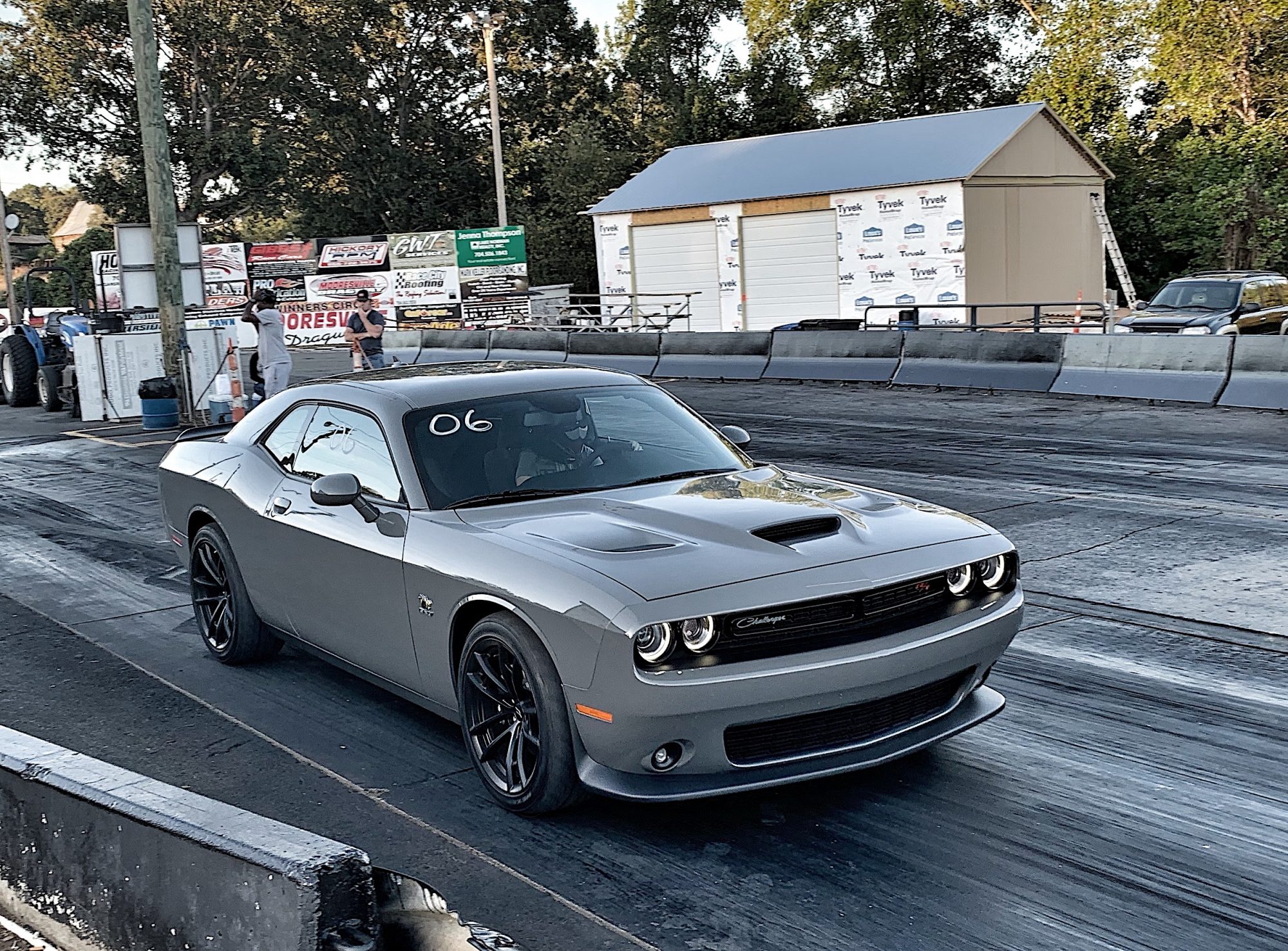 car getting ready to drag race