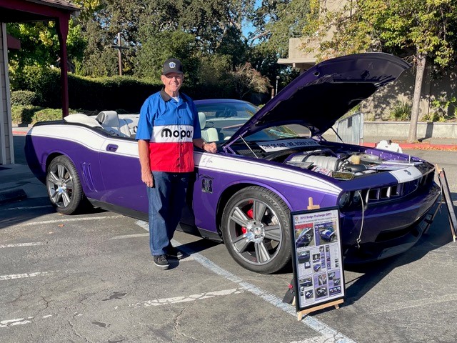 Man standing next to his Challenger