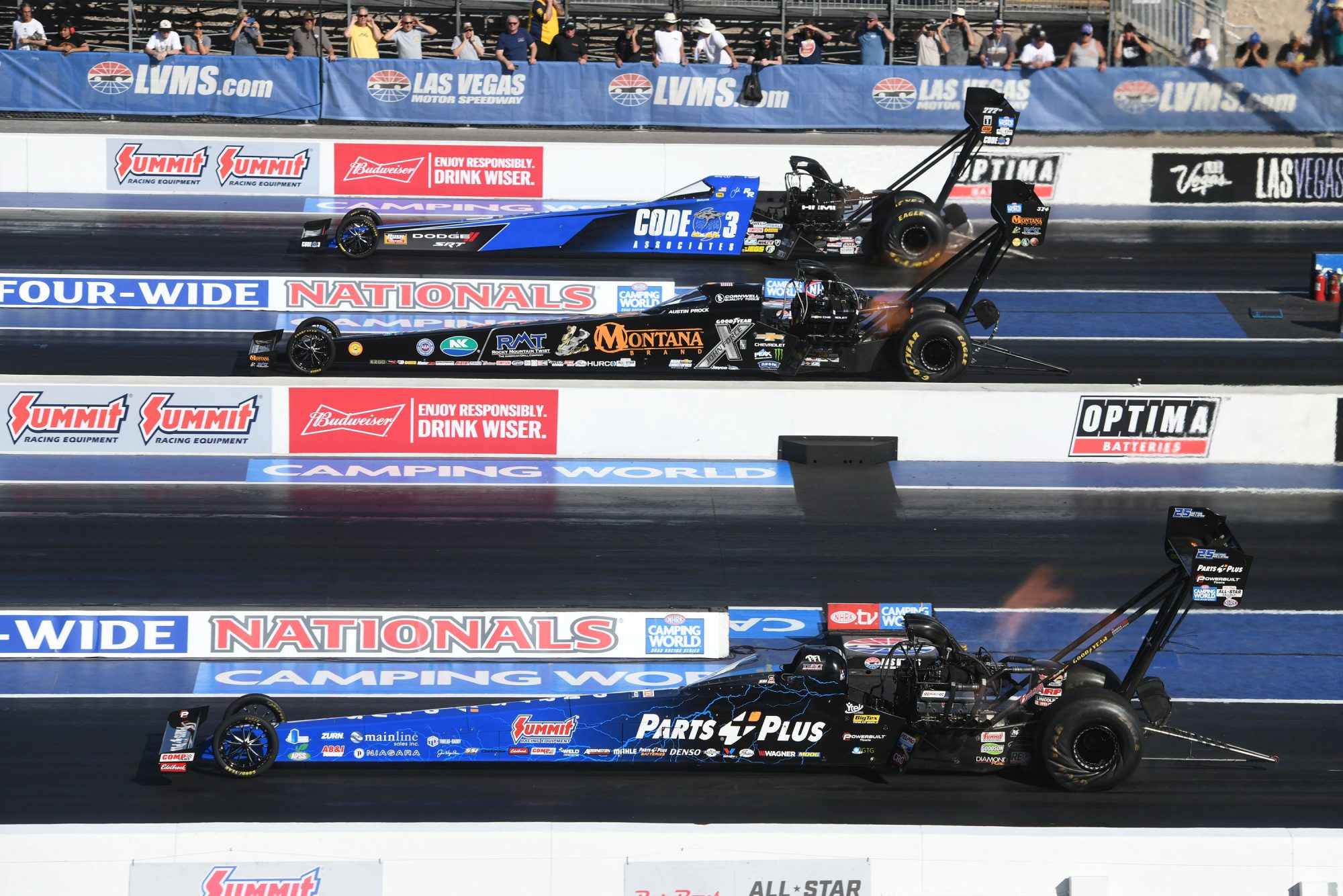 NHRA cars drag racing