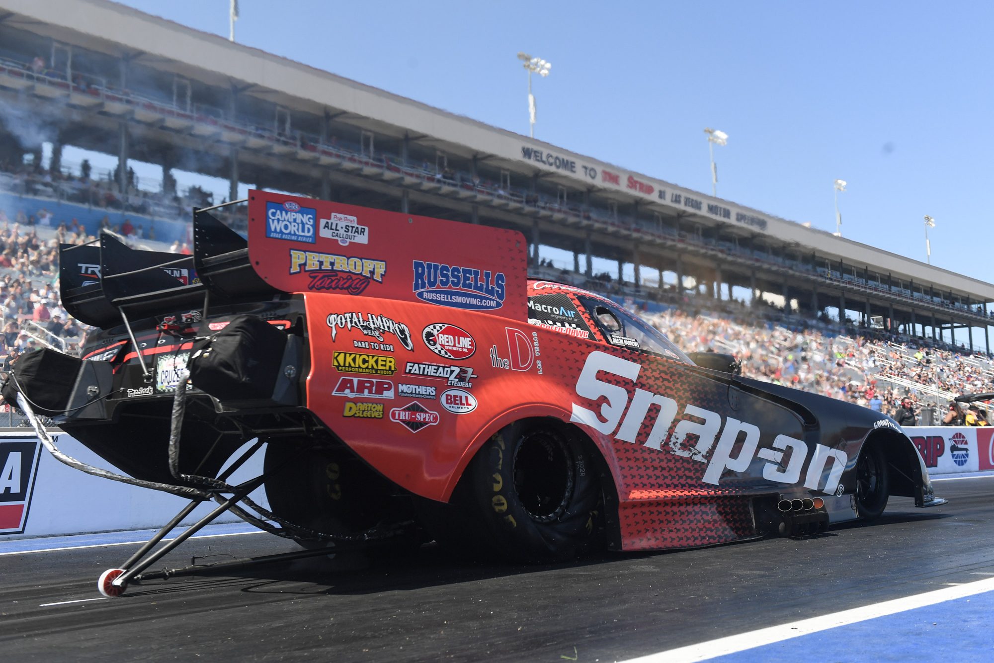 NHRA cars drag racing